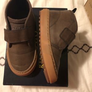 Chocolate Polo Ralph Lauren toddler boots